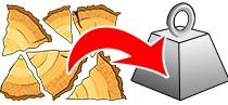 Vedvikt Volym → Vikt